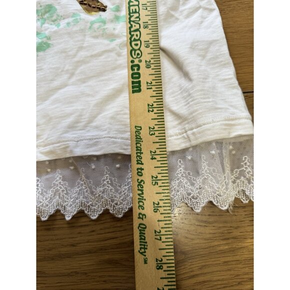 Christopher Banks Short Sleeve Women Blouse Size Petite Medium Lace Flamingo - Picture 6 of 10